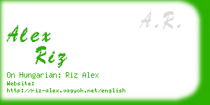 alex riz business card